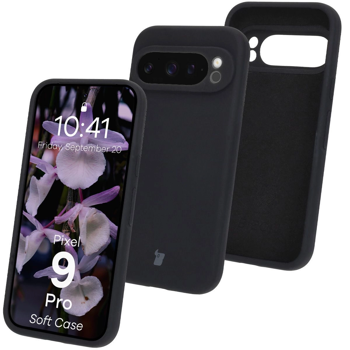 Etui Bizon Silikonowe Soft do Google Pixel 9 Pro Czarny