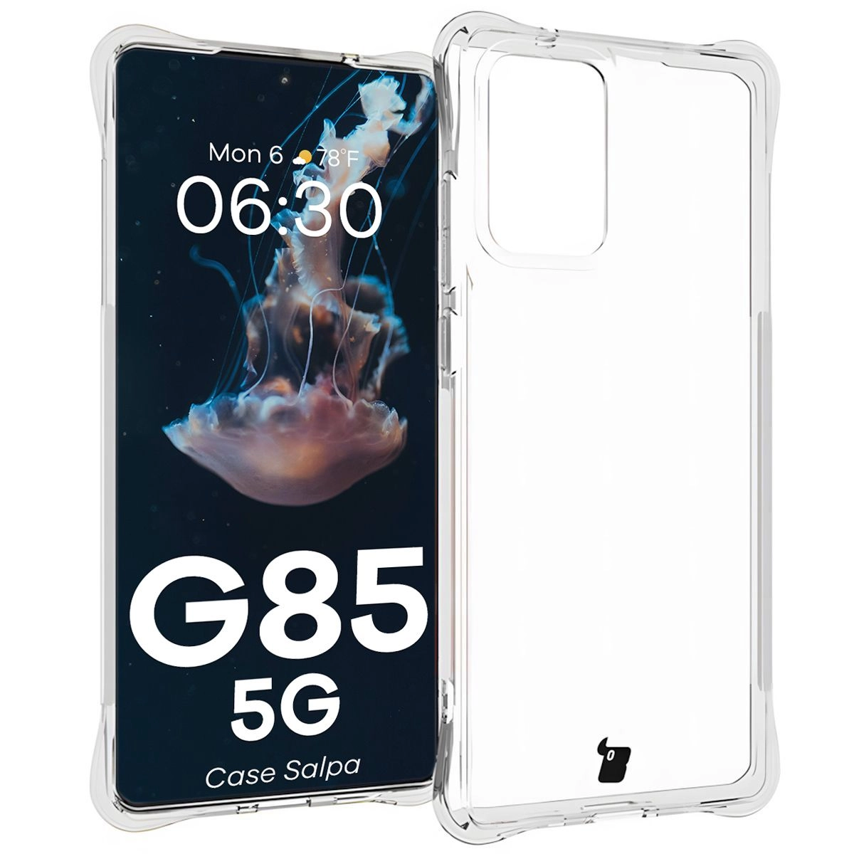 Etui Bizon Elastyczne Salpa do Motorola Moto G85 5G Przezroczysty