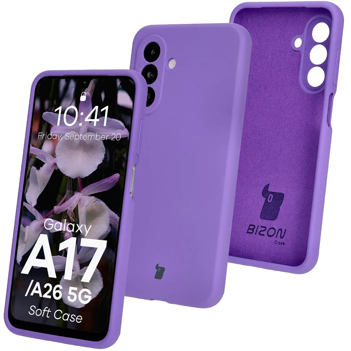 Etui Bizon Soft do Galaxy A26 5G/A17 5G Fioletowy