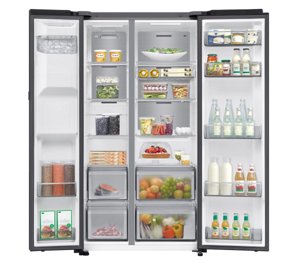 Samsung SBS RS80F64KEFEO Funkcje AI Auto Open Pełny No Frost 178,4cm Kostkarka Zdalne sterowanie Grafitowa stal - TRZECI -55%, ALBO 5-TY ZA 1ZŁ - Kup na Raty - RRSO 0%