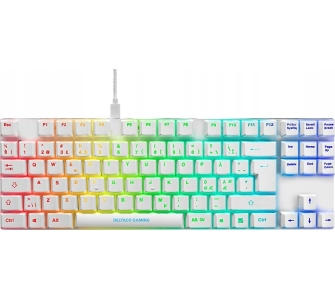 Klawiatura mechaniczna Deltaco GAM-111-W-UK Outemu Red Biały
