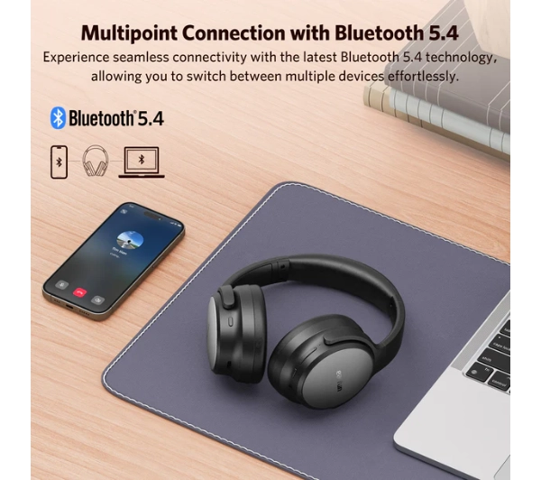 Earfun Tune Pro Nauszne Bluetooth 5.4 Czarny