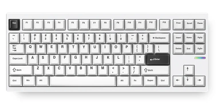 Klawiatura mechaniczna MCHOSE GX87 Ultra Vintage White Biały