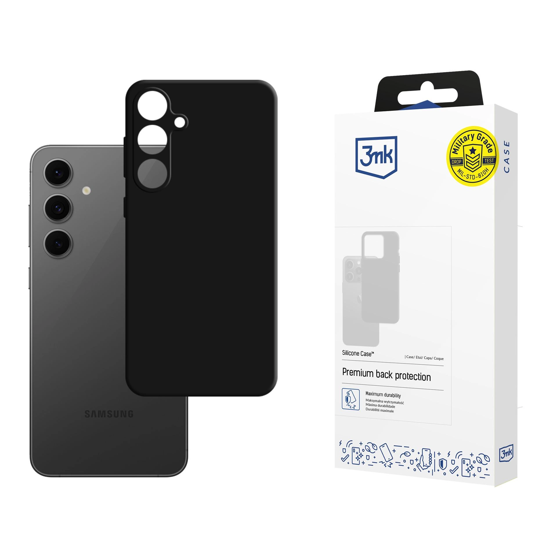 Etui 3mk Silicone Case do Galaxy S24 FE Czarny