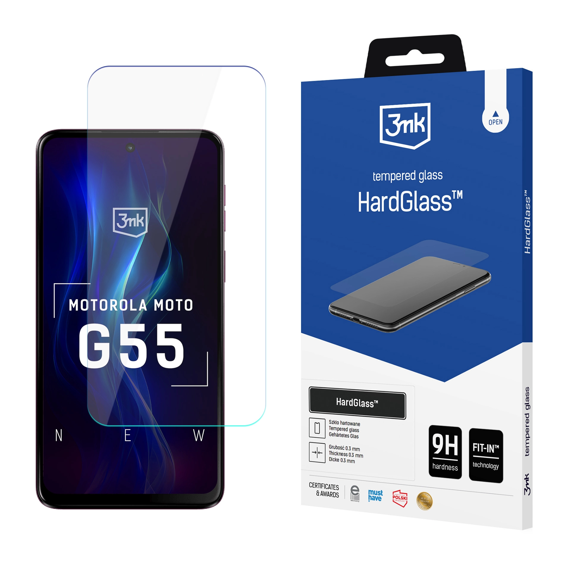 Szkło hartowane 3mk HardGlass do Motorola Moto G55 5G