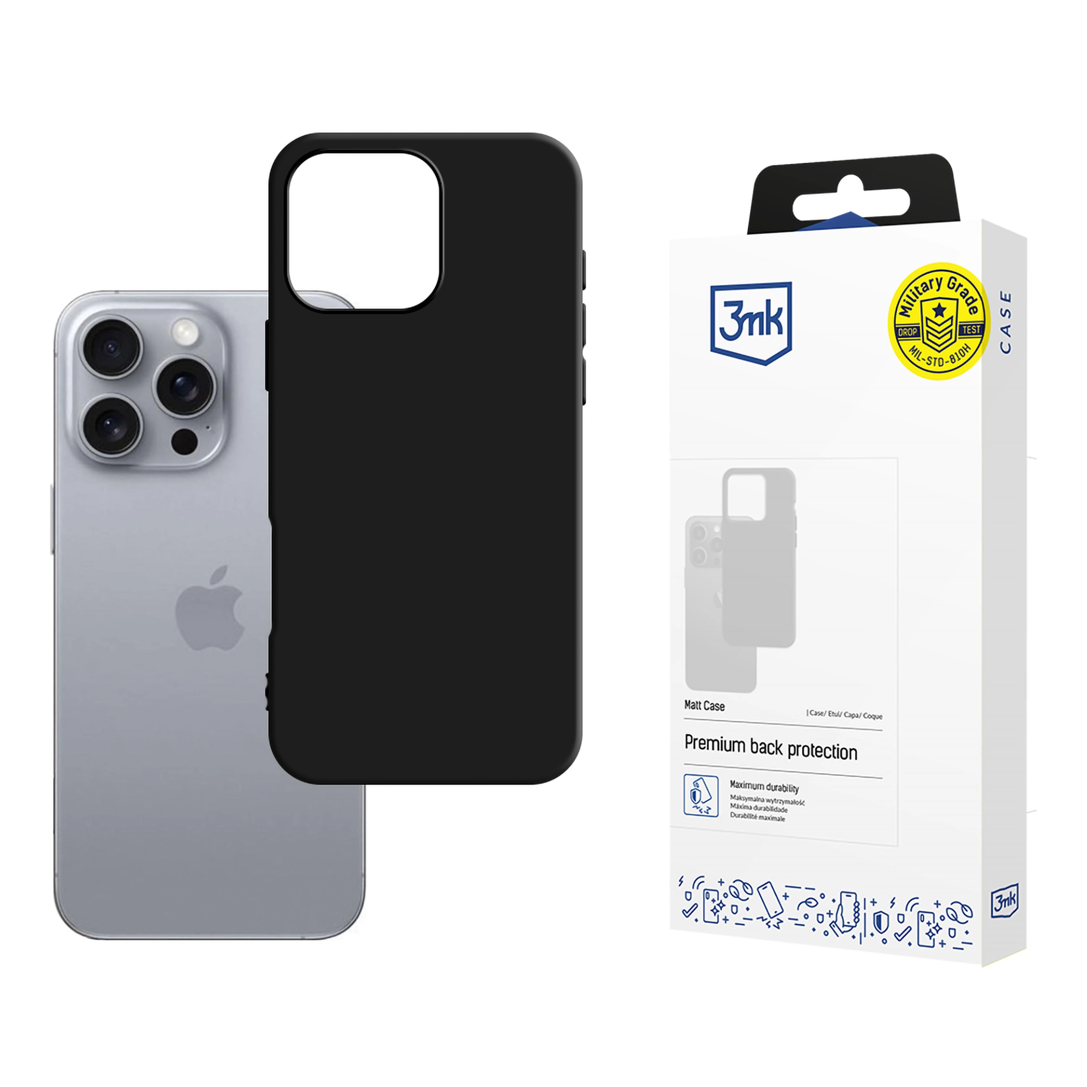 Etui 3mk Matt Case do iPhone 16 Pro Max Czarny