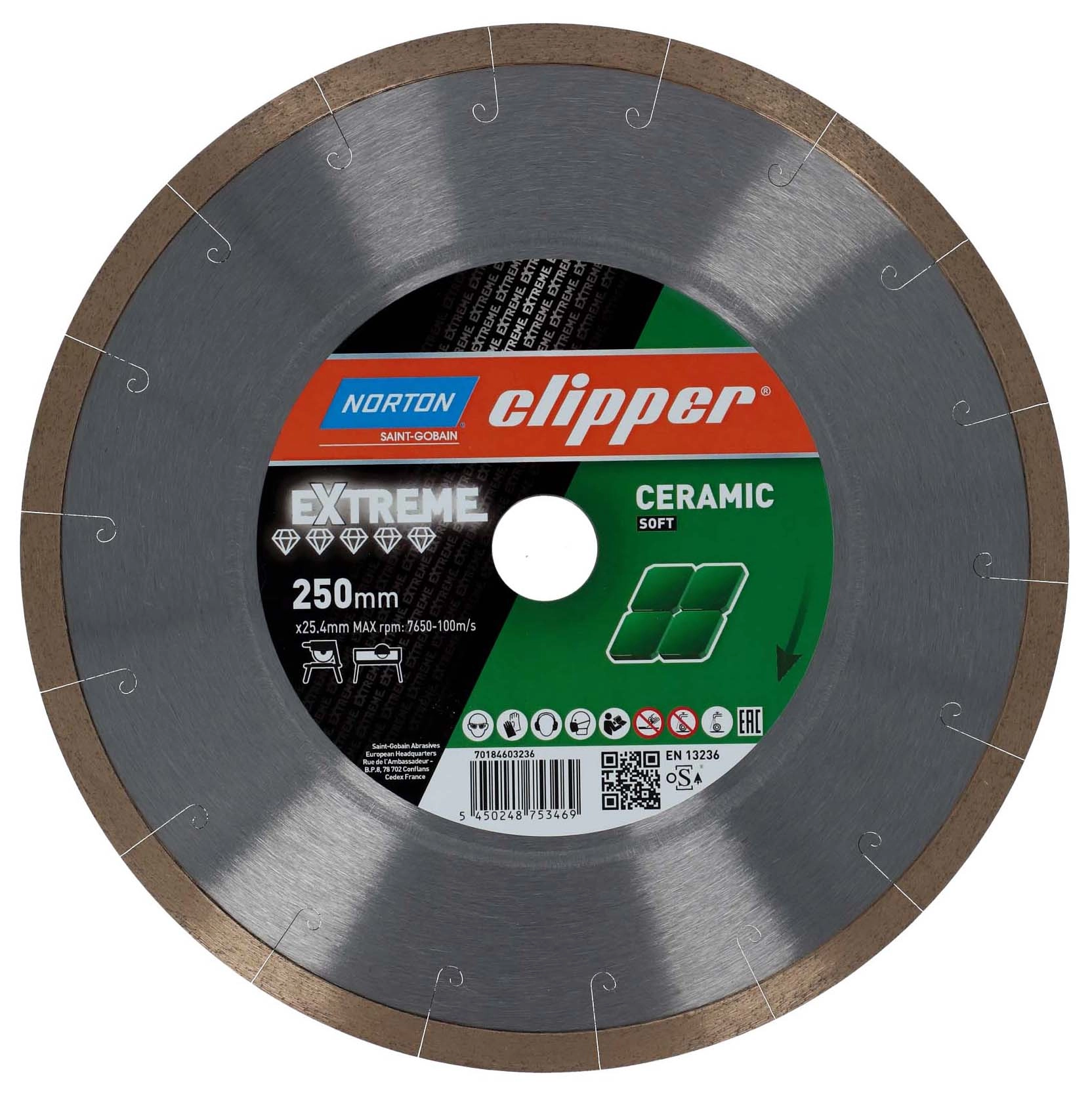 Tarcza diamentowa Norton Clipper Extreme Ceramic Soft 250mm