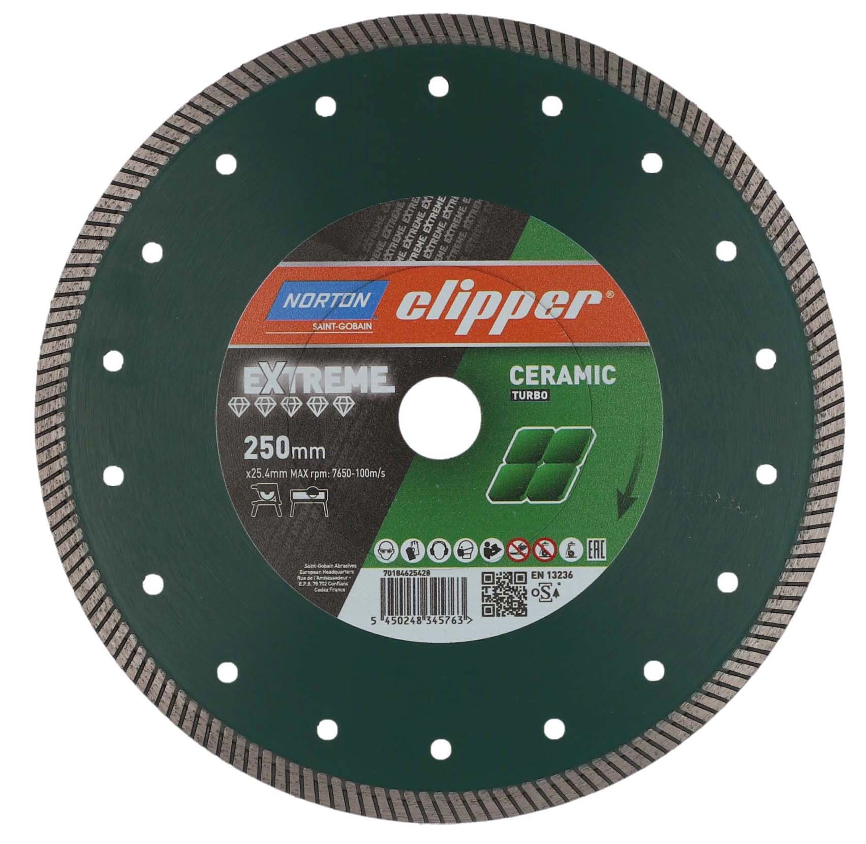 Tarcza diamentowa Norton Clipper Extreme Ceramic Turbo 250mm