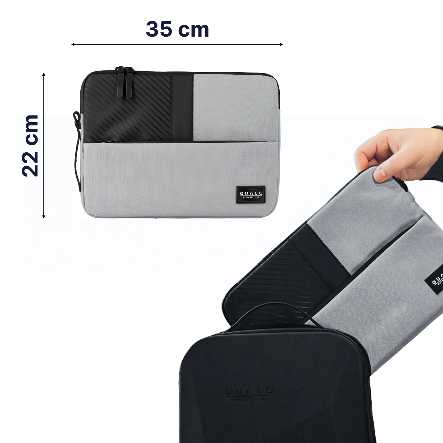 Etui na laptop QUALO GSM187143 13,3" Szary