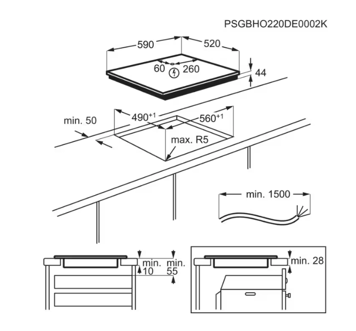 Płyta indukcyjna Electrolux SaphirMatt® SE CIV63443CT 59cm