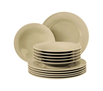 Zestaw obiadowy Seltmann Beat Color Glaze 12 elementów Piaskowy