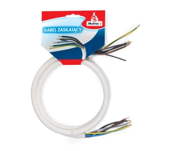 Kabel zasilający Metrox H05VV-F 5x2,5 dł.1,5 m (H05VV-F 5G2,5 L-1500; art. 1351712/1725)