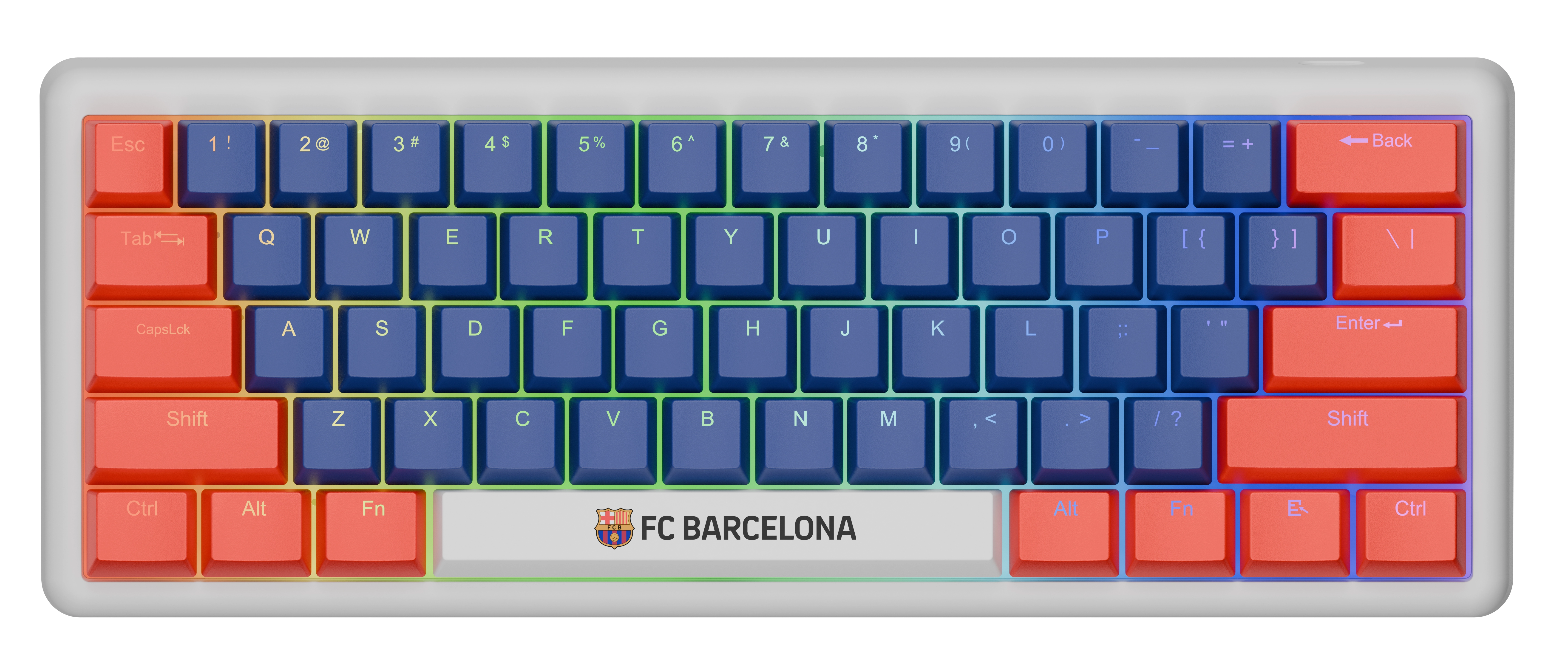 Klawiatura mechaniczna OCPC Gaming FCB KR2 Wireless 3w1 Niebiesko-czerwony