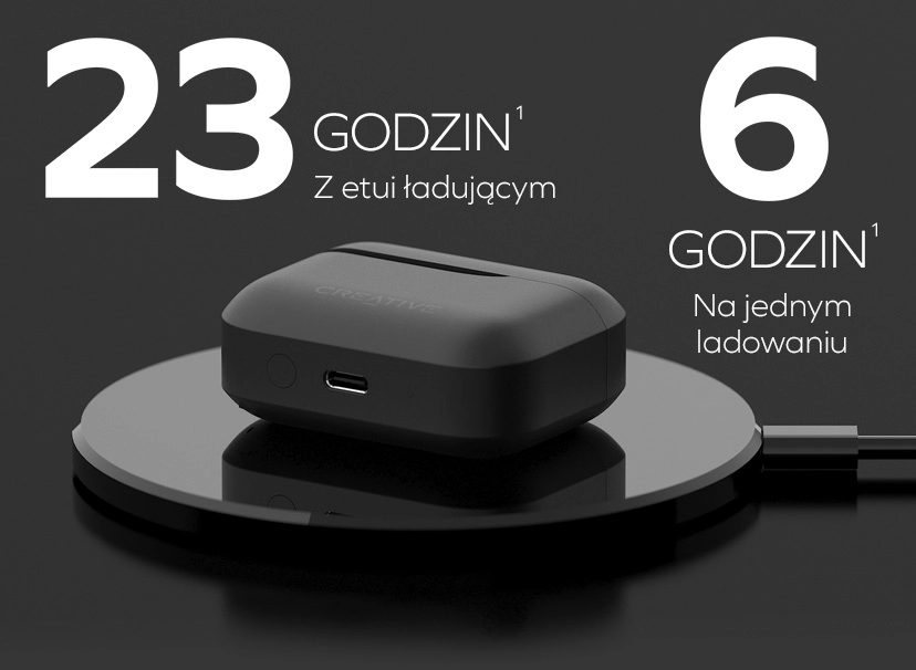 Słuchawki bezprzewodowe Creative Zen Air 2 ANC Dokanałowe Bluetooth 5.3 Czarny