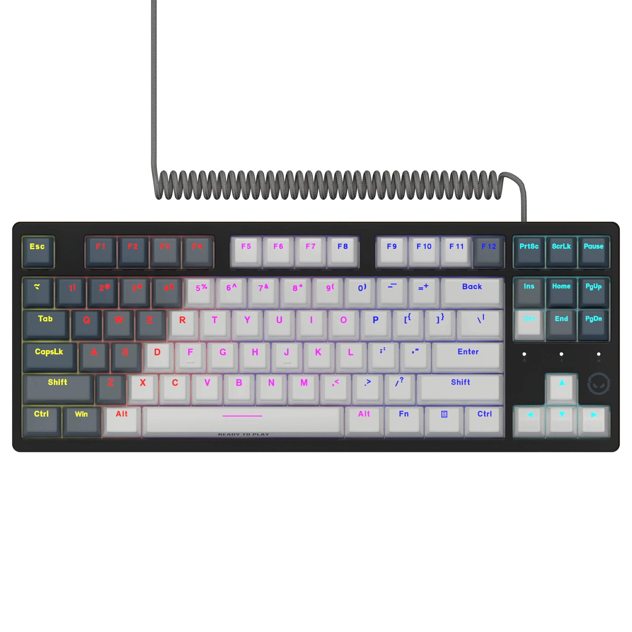 Klawiatura mechaniczna Lorgar Azar 514 TKL RGB Biało-czarny