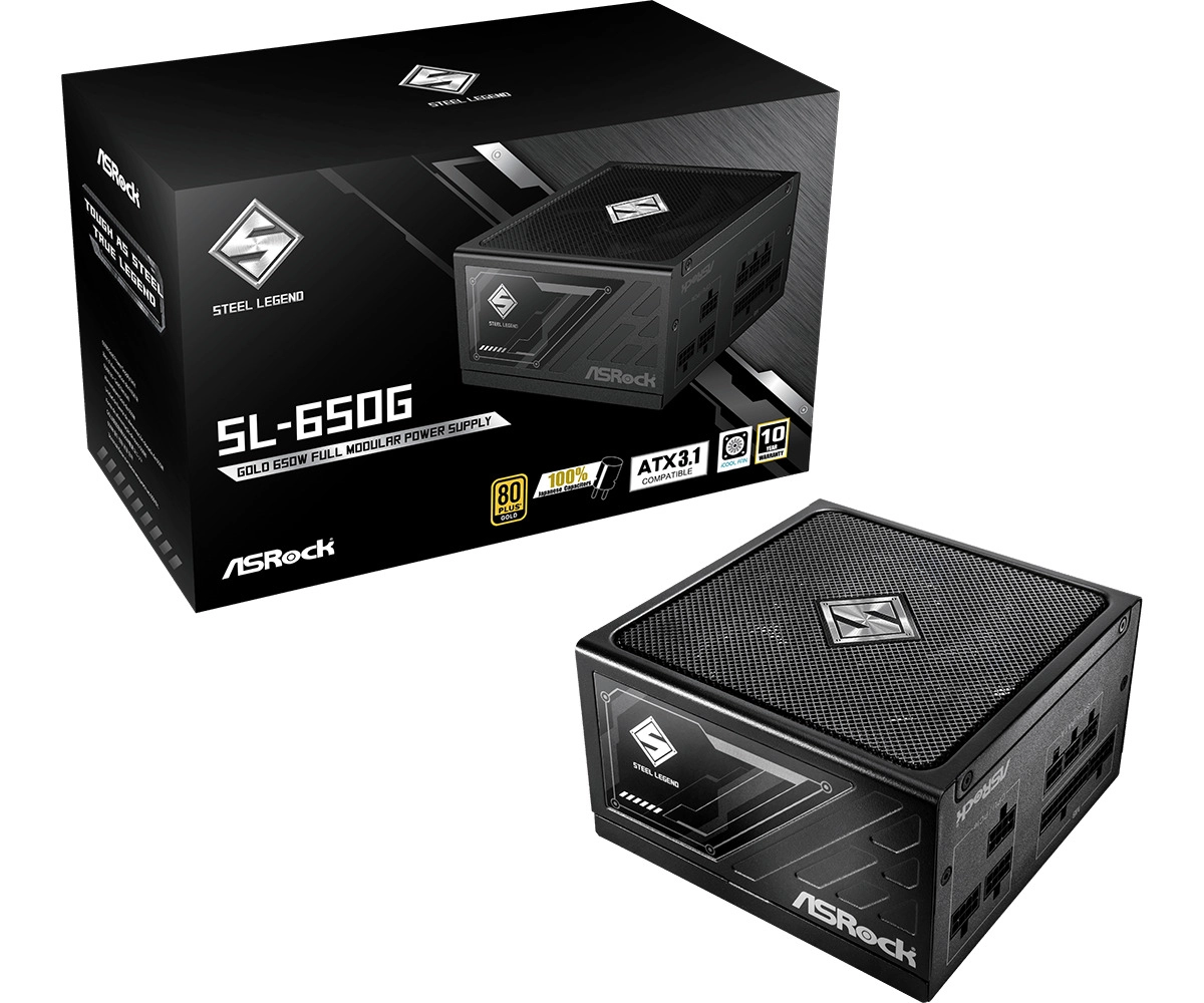 Zasilacz ASrock Steel Legend SL-650G 650W 80+ Gold Czarny