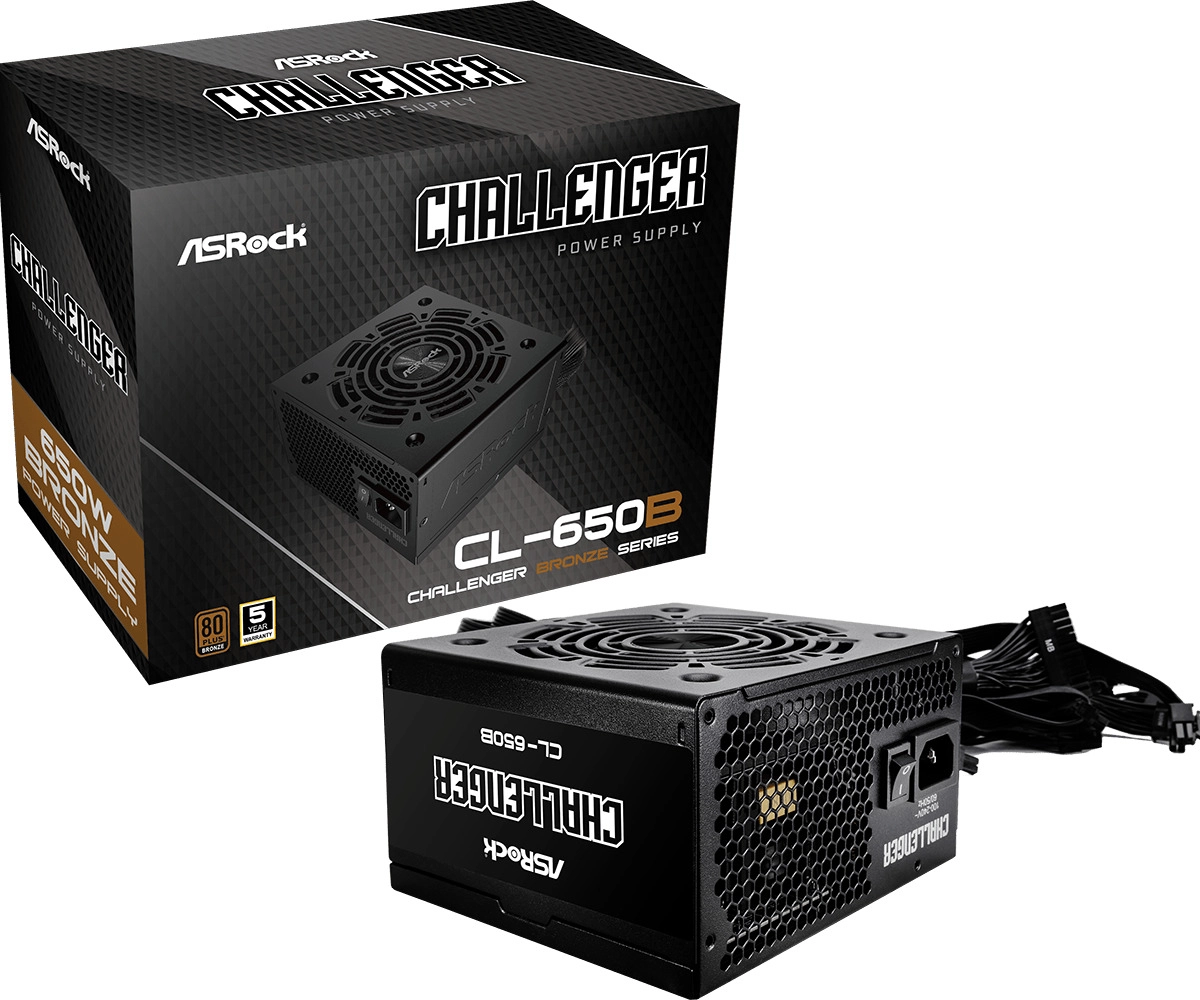 Zasilacz ASrock Challenger CL-650B 650W 80+ Bronze Czarny