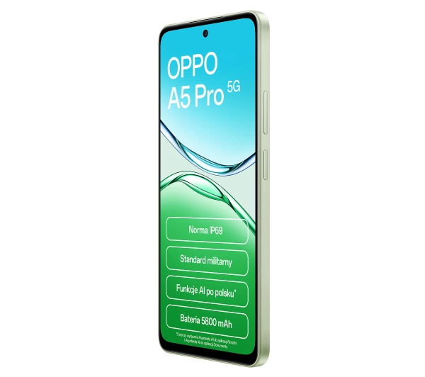 OPPO A5 Pro 5G 8/256GB Funkcje AI 6,6" 120Hz 50Mpix Zielony - Kup na Raty - RRSO 0%