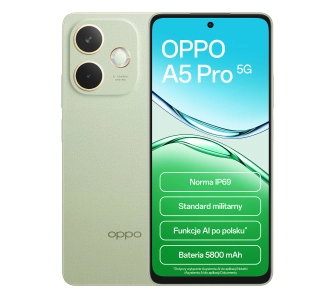 Smartfon OPPO A5 Pro 5G 8/256GB Funkcje AI 6,6" 120Hz 50Mpix Zielony