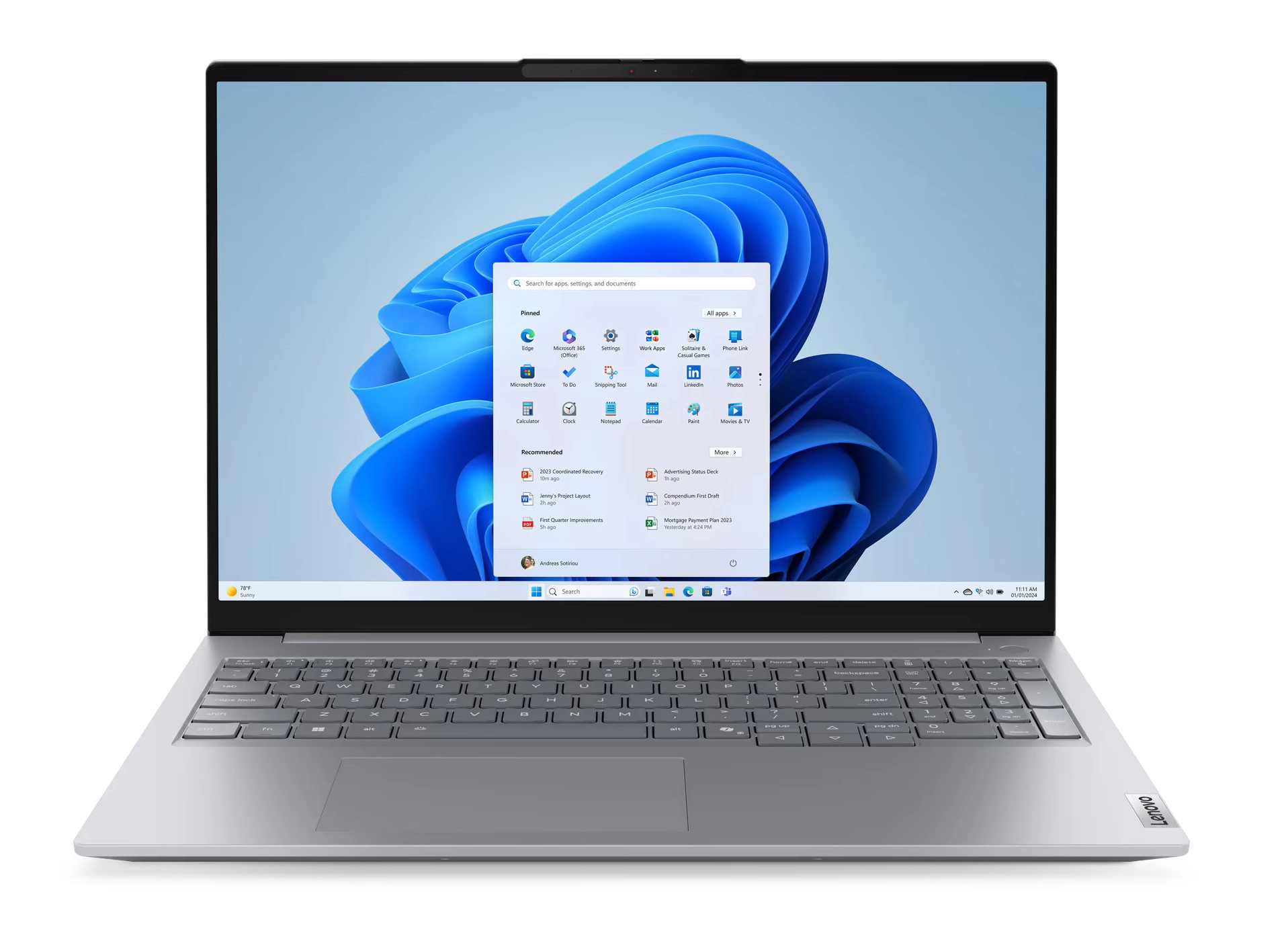 Laptop biznesowy Lenovo ThinkBook 16 G8 IAL 16" Ultra 7 255H 16GB RAM 512GB Dysk SSD Win11 Pro Szary Funkcje AI