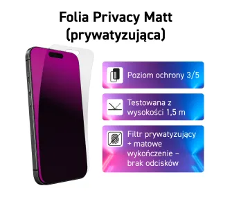 Folia ochronna SBS Fast Skin Privacy Matt z naklejeniem