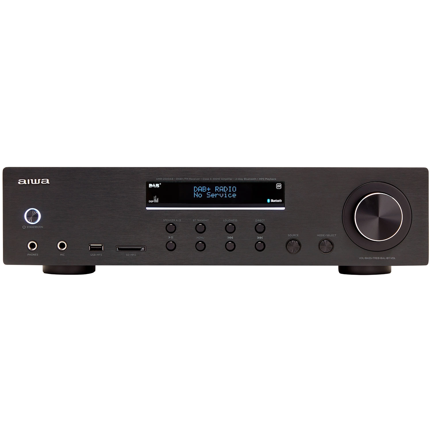 Amplituner Aiwa AMR-200DAB/BK 2-kanałowy Bluetooth Czarny