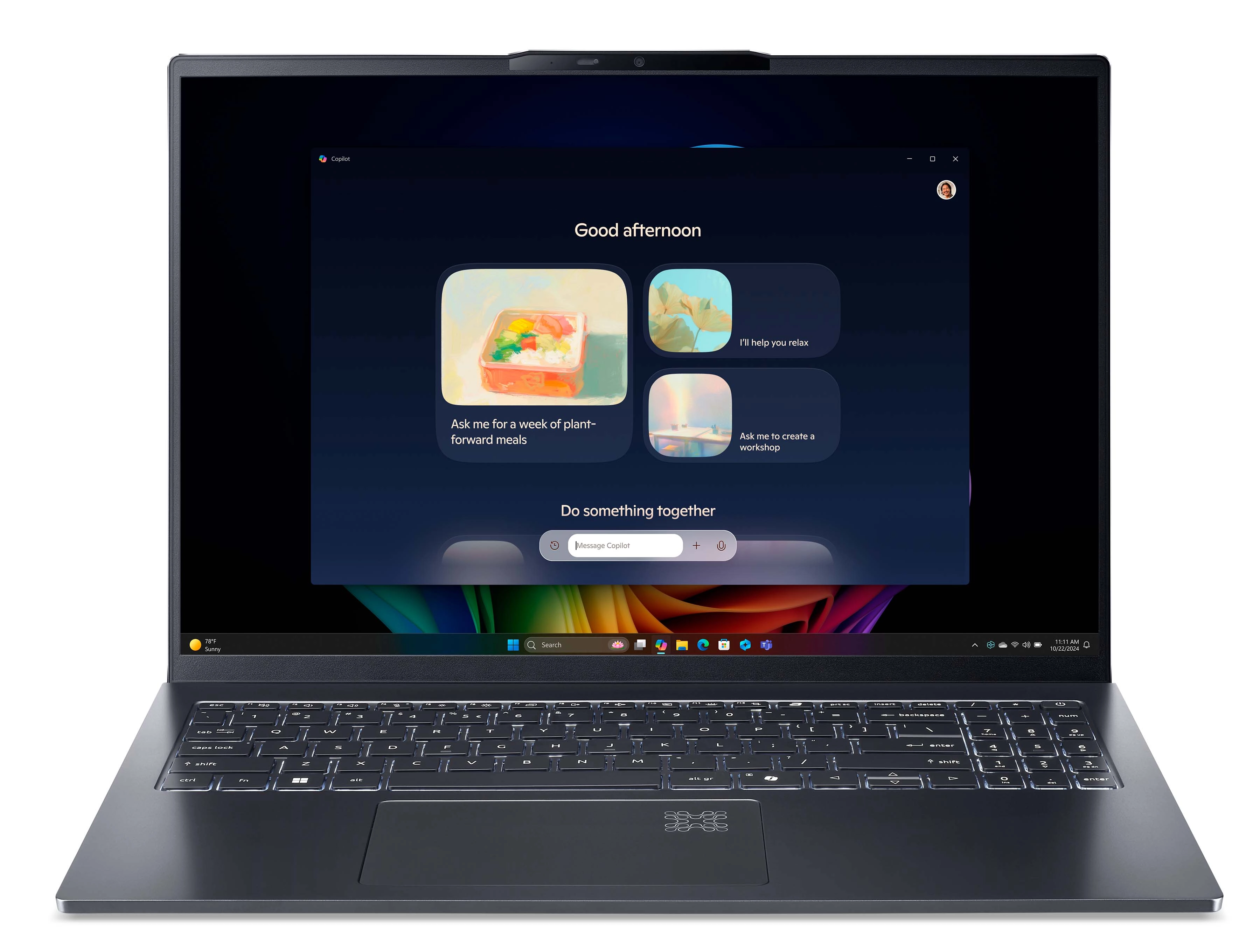 Laptop Acer Swift Go 16 AI SFG16-61-R3VT OLED 16" Ryzen AI 5 340 32GB RAM 512GB Dysk SSD Win11 Szary Funkcje AI