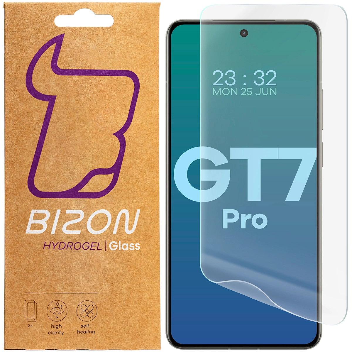 Folia hydrożelowa Bizon na ekran Hydrogel Front do Realme GT 7 Pro 2 sztuki
