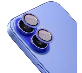 Bizon na aparat z aplikatorem Snap Lens do iPhone 16/16 Plus niebieska ramka