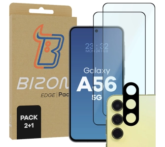 Zestaw ochronny Bizon 2x Szkło + szybka na aparat Edge 2 Pack do Galaxy A56 5G