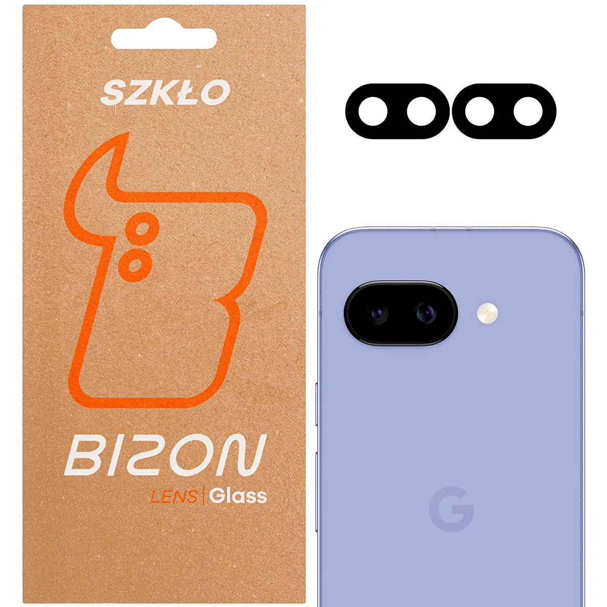 Szkło ochronne Bizon na aparat Silk Lens do Google Pixel 9a 2 sztuki