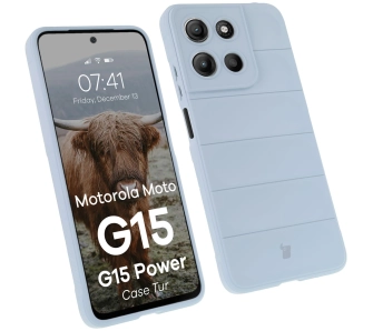 Etui Bizon Tur do Motorola Moto G15/G15 Power Jasnoniebieski