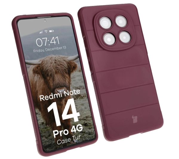 Bizon Tur do Xiaomi Redmi Note 14 Pro 4G Burgundowy