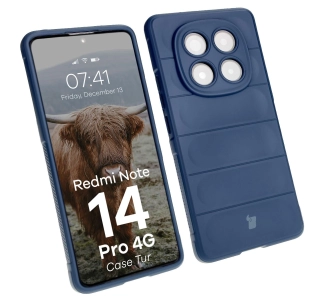 Etui Bizon Tur do Xiaomi Redmi Note 14 Pro 4G Granatowy