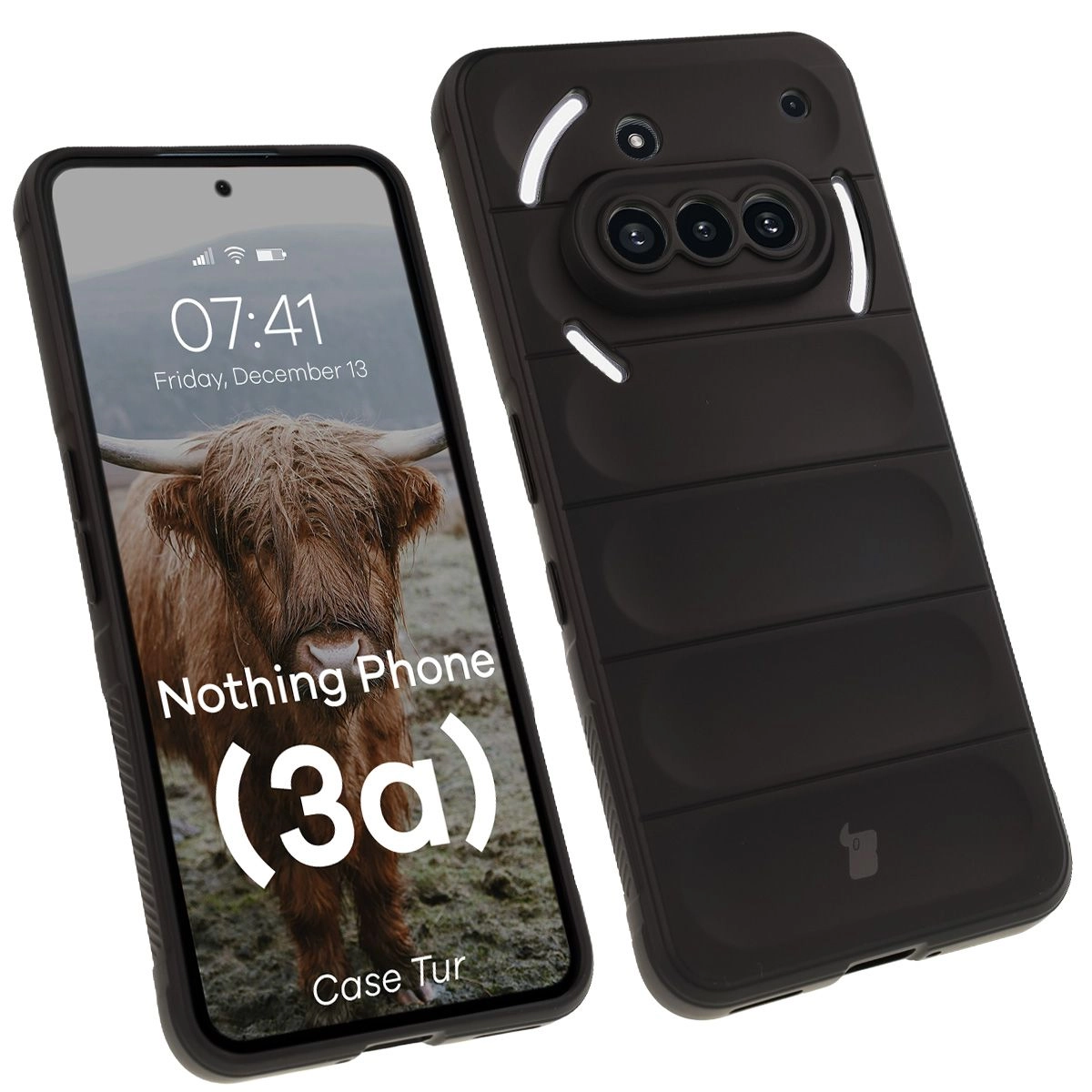 Etui Bizon Tur do Nothing Phone 3a Czarny