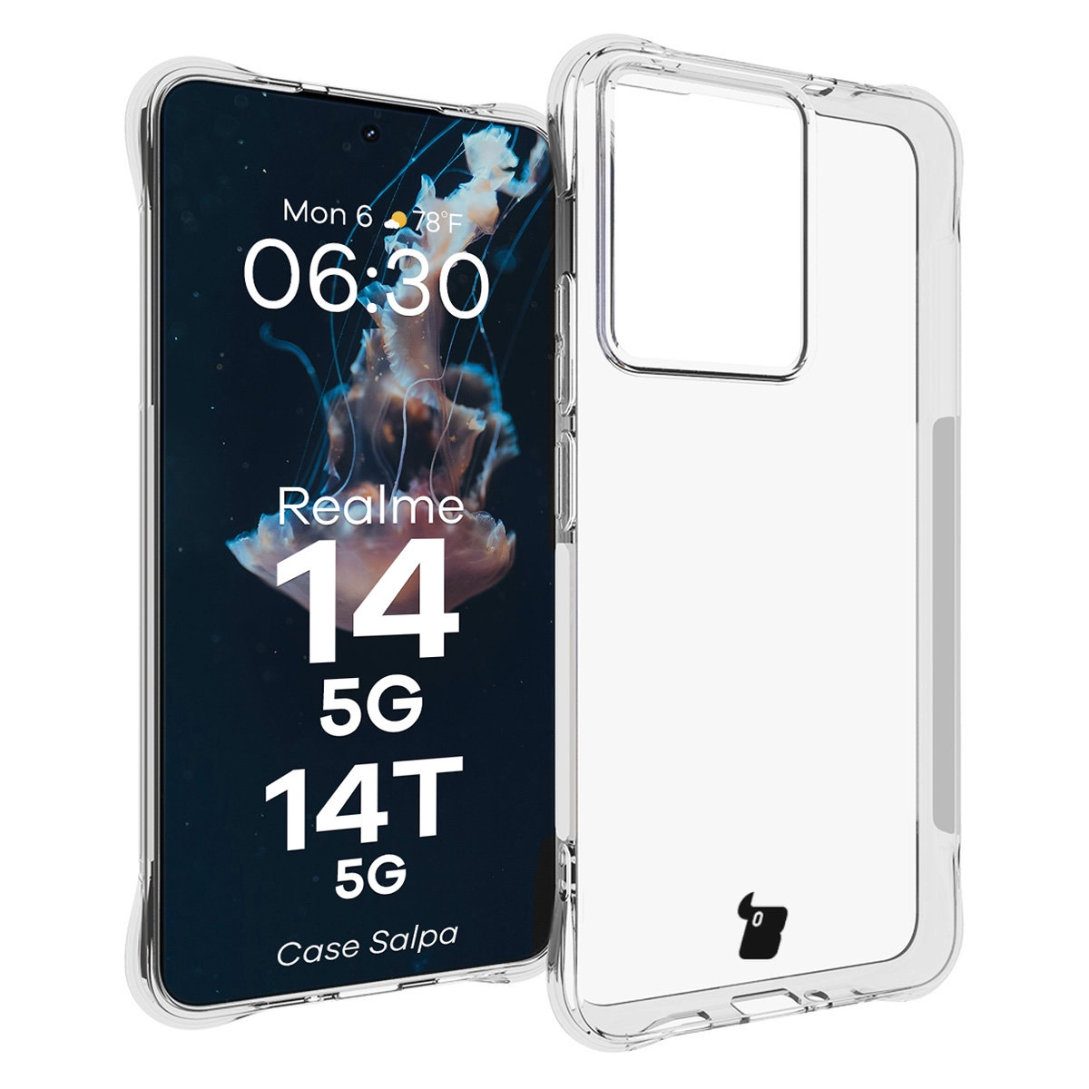 Etui Bizon Salpa do Realme 14 5G/14T 5G Przezroczysty