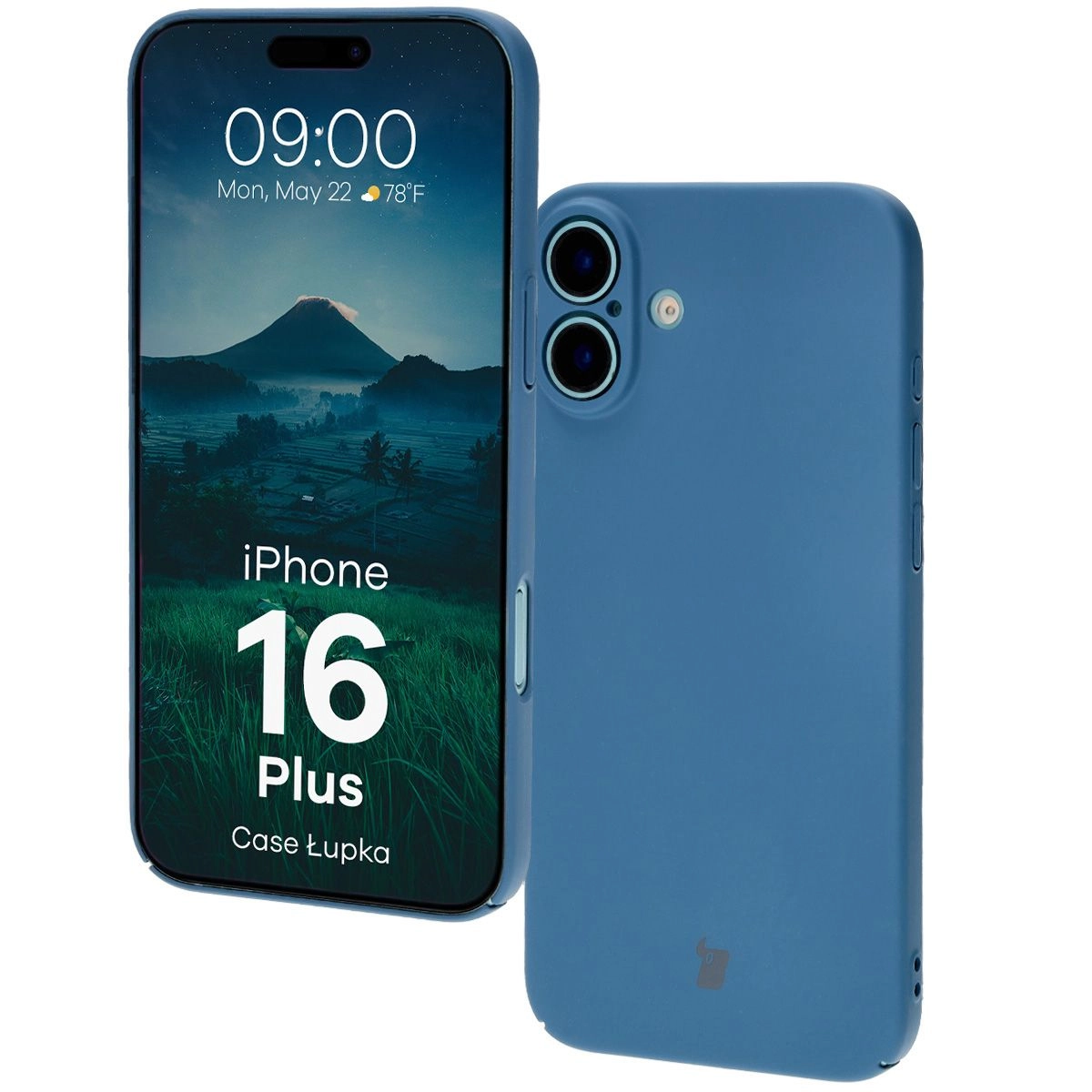 Etui Bizon Łupka do iPhone 16 Plus Niebieski