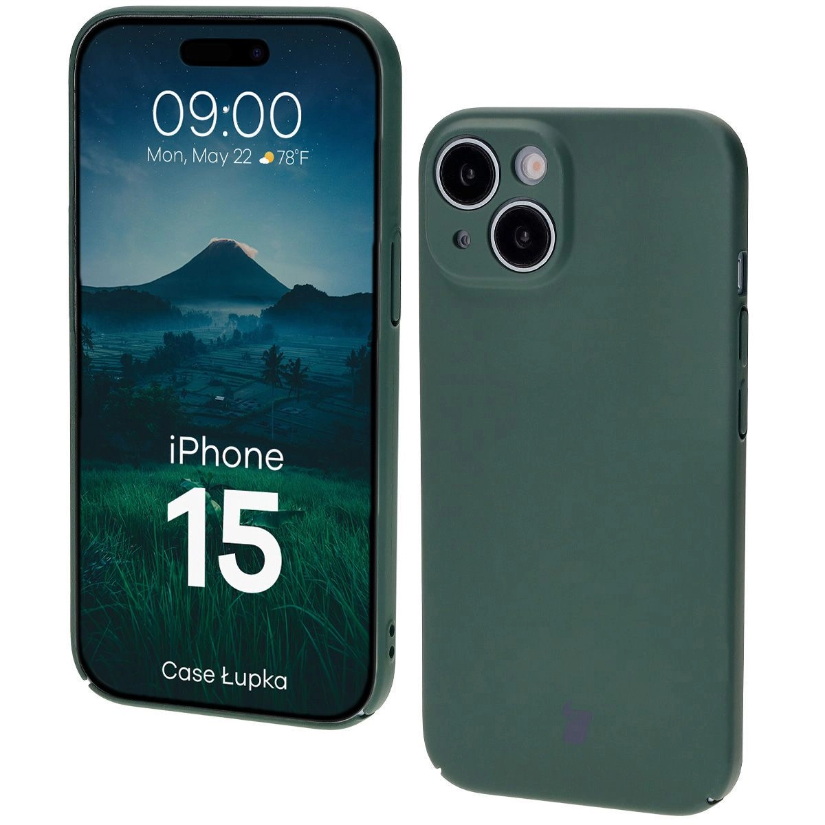 Etui Bizon Łupka do iPhone 15 Zielony