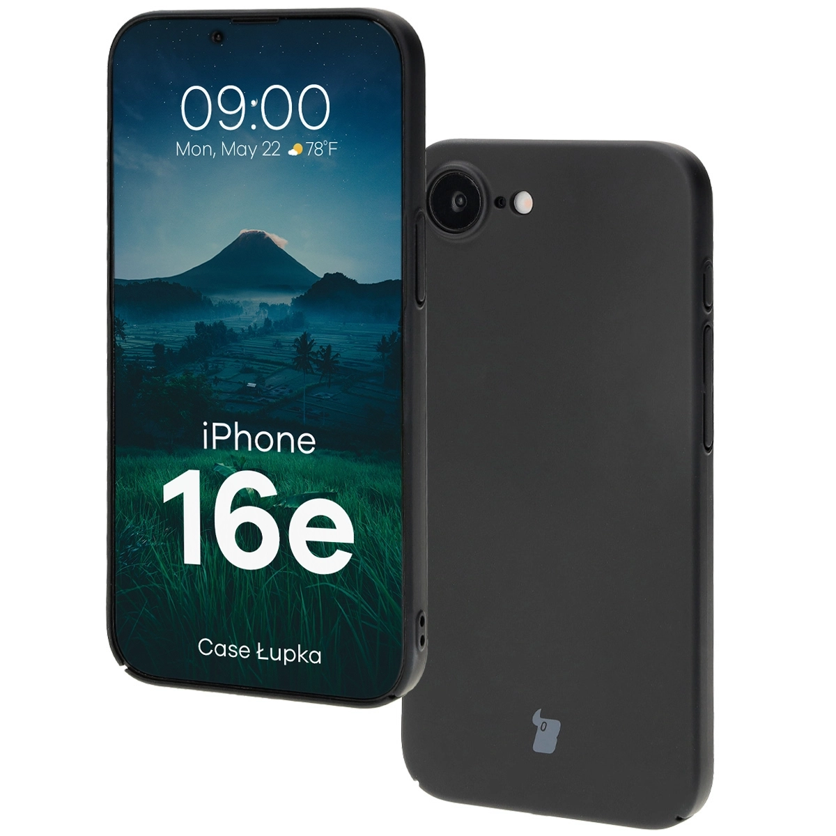 Etui Bizon Łupka do iPhone 16e Czarny