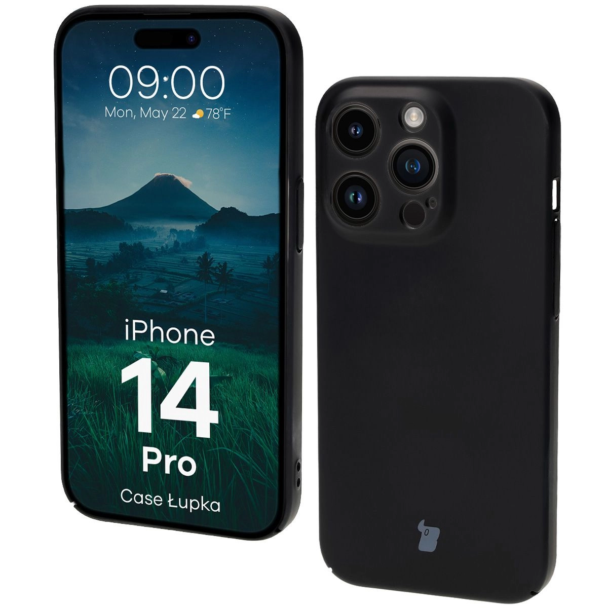Etui Bizon Łupka do iPhone 14 Pro Czarny