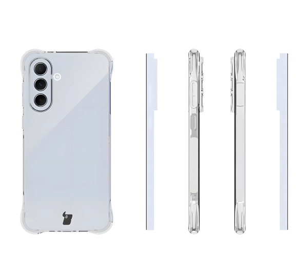 Bizon elastyczne etui Salpa + 2x szkło hartowane Clear Pack do Galaxy A56 5G