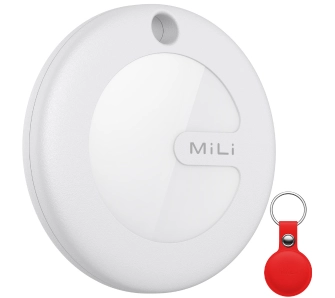 Lokalizator MiLi MiTag Biały 1szt + etui Czerwony