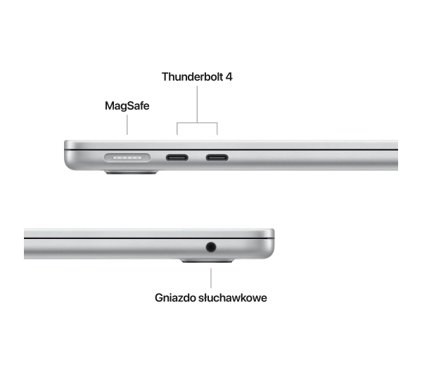 Apple MacBook Air 2025 13,6" M4 24GB RAM 512GB Dysk macOS Srebrny 70W Funkcje AI - Kup na Raty - RRSO 0%