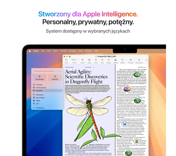 Apple MacBook Air 2025 13,6" M4 16GB RAM 256GB Dysk macOS Księżycowa poświata 70W Funkcje AI - Kup na Raty - RRSO 0%