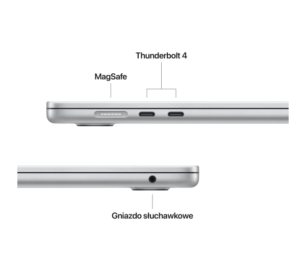 Apple MacBook Air 2025 15,3" M4 16GB RAM 256GB Dysk macOS Srebrny 70W Funkcje AI - Kup na Raty - RRSO 0%