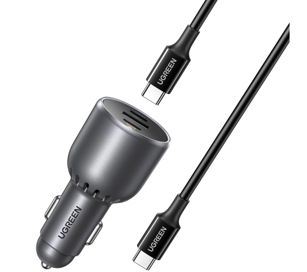 UGREEN EC705 USB + 2x USB-C 130W + kabel 1m 5A Czarny