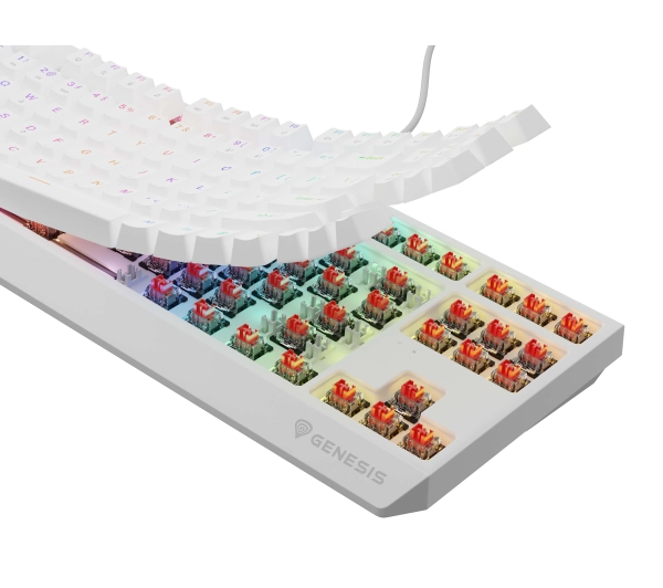 Genesis Thor 230 TKL US RGB Outemu Red Biały
