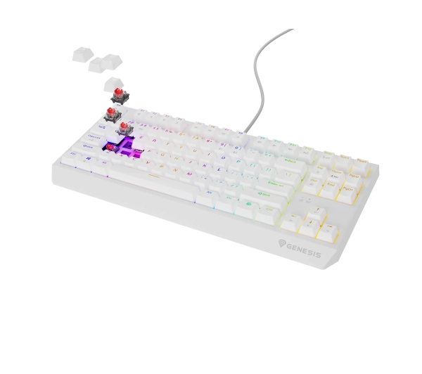 Genesis Thor 230 TKL US RGB Outemu Red Biały