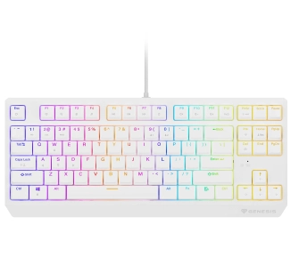 Klawiatura mechaniczna Genesis Thor 230 TKL US RGB Outemu Red Biały