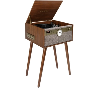 Victrola Century Signature+ 6-in-1 VTA-835SB-WLN-INT  Manualny Napęd paskowy Bluetooth CD Kaseta Orzech - Kup na Raty - RRSO 0%
